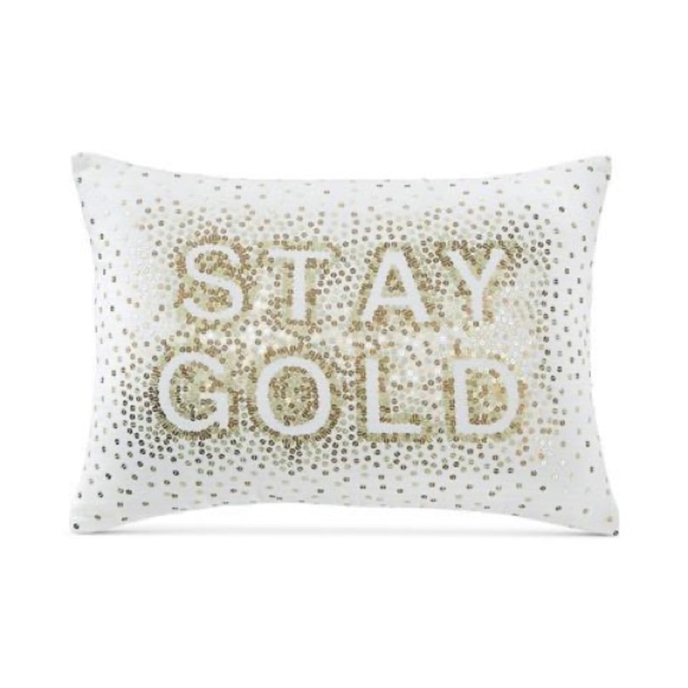 Stay Gold decorative pillow from Whim by Martha Stewart Collection